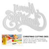 EXCEART 2pcs Merry Christmas Cutting Dies Metal Embossing Stencils Die