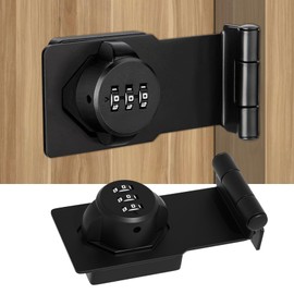 LOYELEY Door Lock, Room Key Retrofit, 3-Digit Dial Type, Key Removal, Sliding Door Keys, Retrofitable, No Drilling Required, Interior Door Lock, PIN Number Lock, Drawer Lock, Zinc Alloy, Durable,