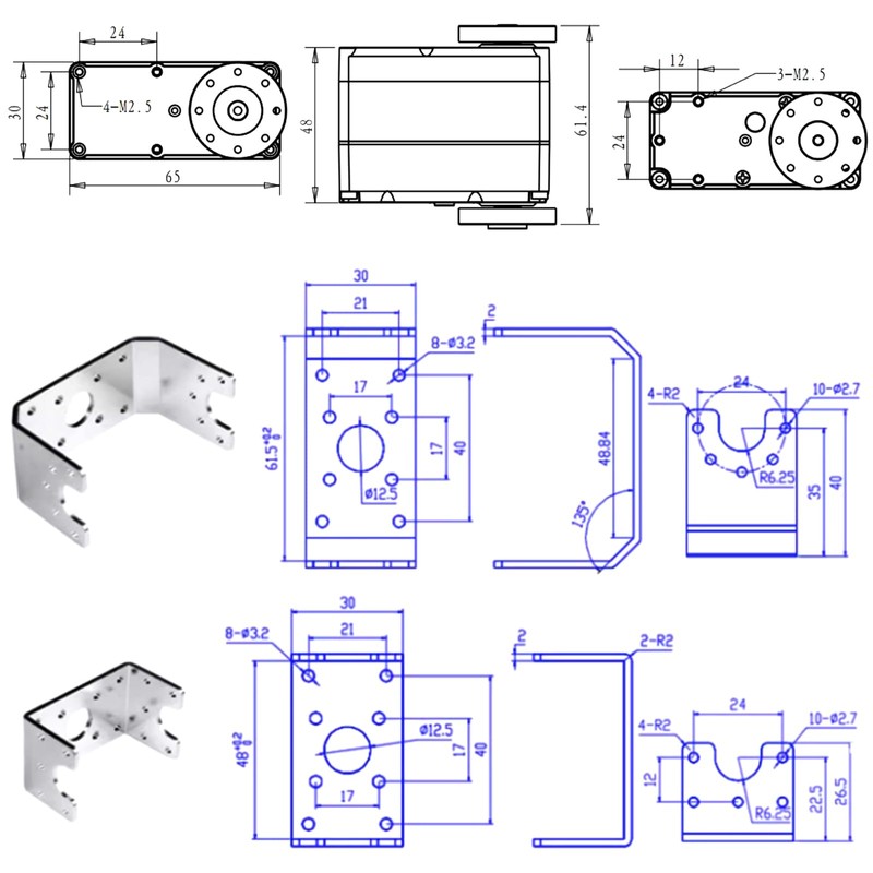 DIYmall 150KG RDS51150 High-Torque Metal Gear Robotic Digital Servo 180