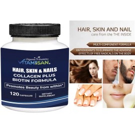 Hair Gain Biotin Hydrolyzed DHT Blocker Hair Growth Vitamins 2500000 Women Men