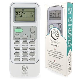 Wellclima WEC-HIS1 Air Conditioning Remote Control for Hisense, Kelon, Wintair, More Extensive than Universal, Ready to Use with Special Functions, for Inverter and Heat Pumps
