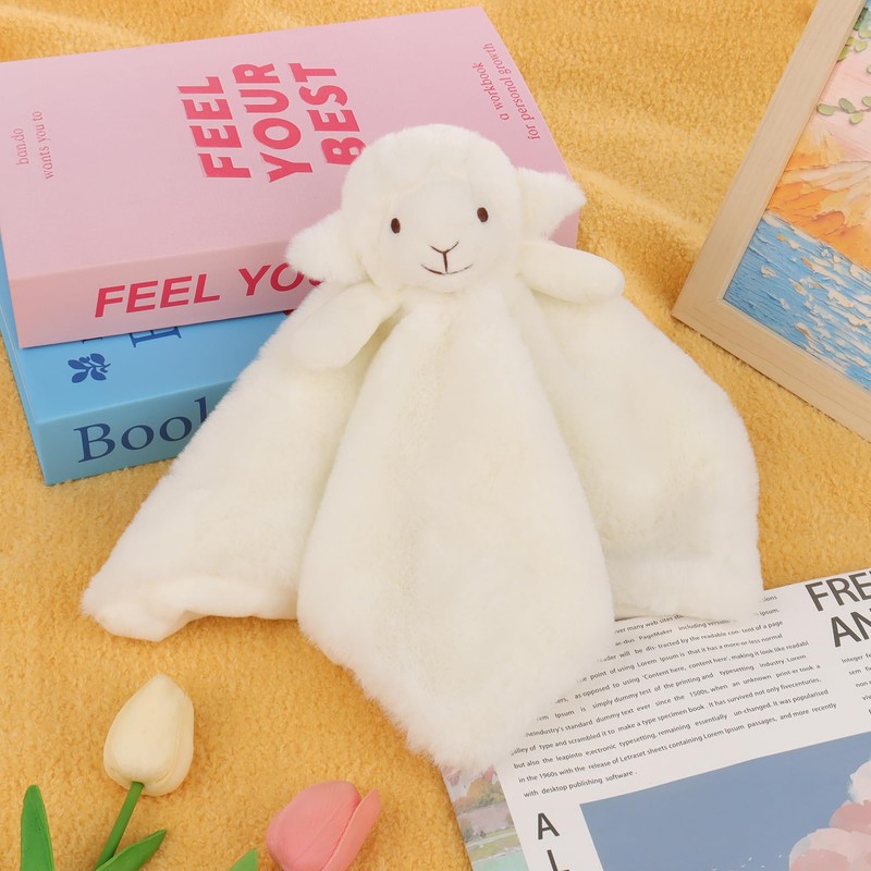 Apricot Lamb Luxury Snuggle Plush White Lamb Sheep Infant Stuffed