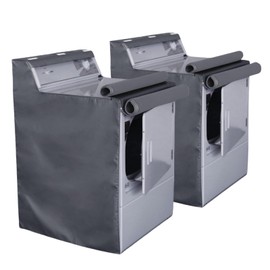 MLTYCZY 2 Pack Outside Washer and Dryer Covers, Heavy-Duty Waterproof Dustproof & Sun-Proof Washing Machine Cover with Easy Zipper Design, Universal Fit for Most Front-Load Machines W29”D28”H43”Grey