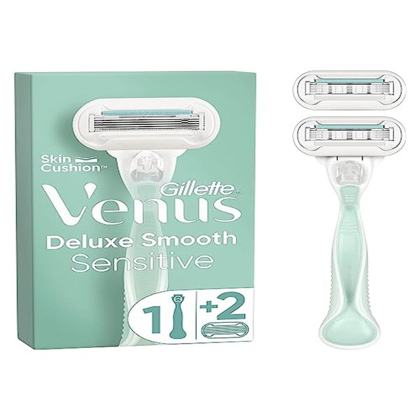 Venus Gillette Deluxe Smooth Sensitive Ladies 1 Handle 2 Refill