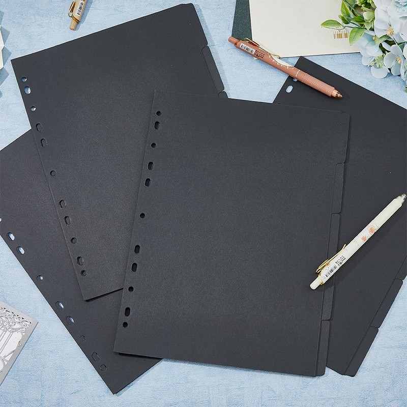 SUPERFINDINGS 20 Sheets 11 Hole Paper Folder Dividers A4 Notebook