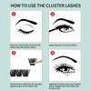 FADVAN Cluster Eyelash Extensions 280 Pieces Curl D Eyelashes Individual
