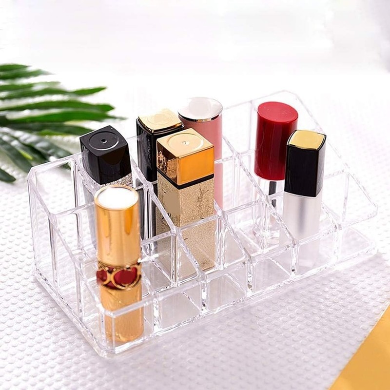 Lipstick Holder 18 Spaces Lipgloss Organizer 3 Rows | Multi