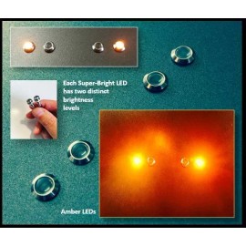 Microlazers ULTRA SMALL BLACK TURN SIGNAL & TAIL LIGHTS (Amber)  - Precision Machined