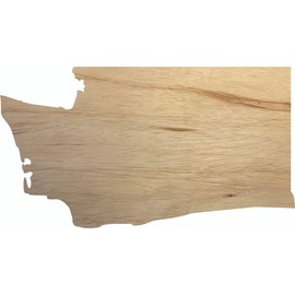 Washington Wooden State 2" Cutout, Unfinished Real Wood State Shape, Craft