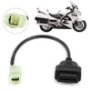 OBD2 Cable Connector, Motorcycle 4 Pin Diagnostic Cable Adapter, OBDII