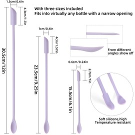Cooptop 6 Pieces Multi Size Makeup Spatula, Beauty Spatula, Mini Small Silicone Spatula Set for Beauty and Kitchen, Tiny Scraper for Jar, Kitchen Bottles, Cosmetic (Multicolor)