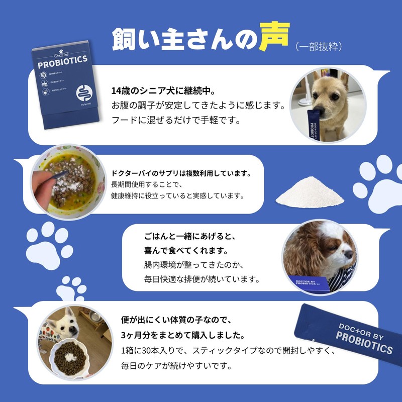 Dr.by Pet Probiotics for Dogs Digestive Health | Probiotic Supplements