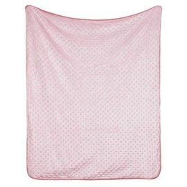 Bemaystar Baby's Snuggle Blanket, 30x40 Inches, Double Layer Soft Plush, Dotted Backing, Ideal for Bed Throws, Pink