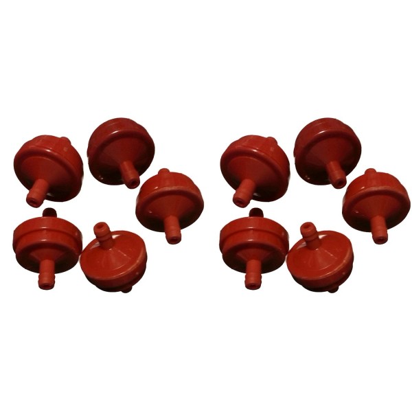 FixRightPro 10 In Line Red Gas Fuel Filter 1/4" Briggs