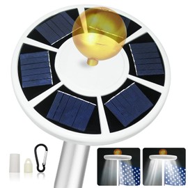 Yootopia Solar Flag Pole Light, New 42 LED Flagpole Light with Fire Retardant for 15-25 Ft Flag Poles, Waterproof and Durable, Auto On/Off Lighting, Green Lifestyle