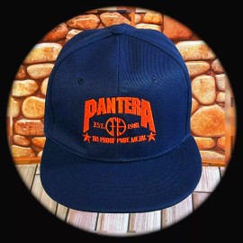 PANTERA EMBROIDERED DARK BLUE SNAP BACK/ BRIM HAT