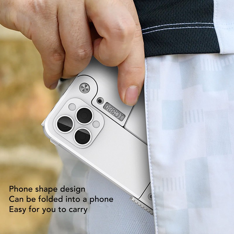 Soft Ball Shooting Toy Foldable Phone Shaped Long Range Ball