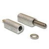 Supa 4" Premium Aluminium Weldable Bullet Hinges w/Fixed SS pin,