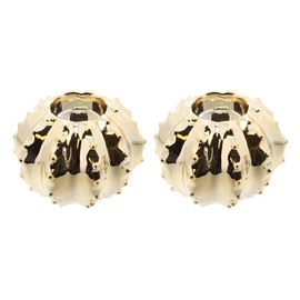 Beautiful Home Accent Round Cactus Tea Light Holder - Set of 2-Gold