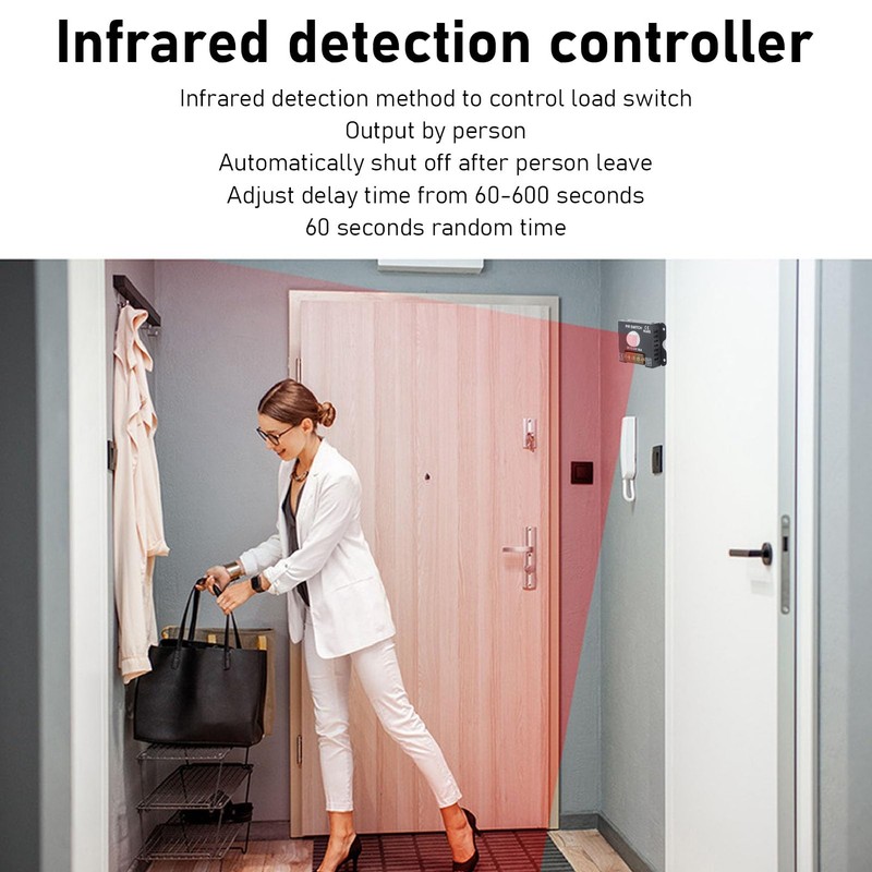 Brrnoo DC 12V 24V 30A PIR Sensor Switch Panel Light