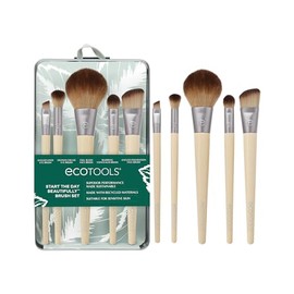 EcoTools, Start The Day Beautifully Kit, Set de Brochas para Maquillaje, Coleccin de Brocha Cosmtica, 5 piezas, Modelo 1606                           