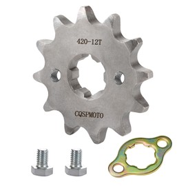 CQSPMOTO 420 12T 17mm Motorcycle Front Engine Sprocket Compatible with 50cc 70cc 90cc 110cc 125cc 140cc 160cc Engine Honda TaoTao Loncin Roketa Coolster Sunl Lifan Chinese ATV Quad Dirt Bike 4 Wheeler