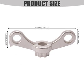 Bike Crank Removal Tool, Professional Crank Extractor with Safety Hook, Compatible with Shimano Hollowtech II, Durable Spanner for Crank Arm Removal and Installation (Silver)