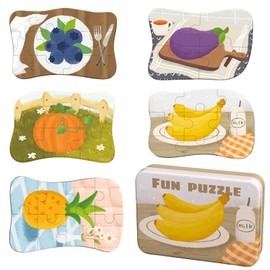 Puzzle Kinder, Holzpuzzle Wooden, 5-In-1-Puzzle, Puzzles Spielzeug, Holzpuzzle für Kinder,Geeignet für Jungen und Mädchen Im Alter von 3, 4 und 5 Jahren/C