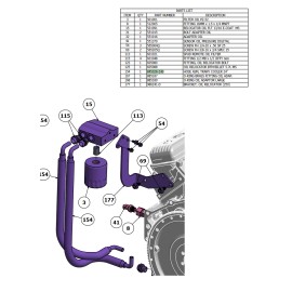 Indmar Marine Engines OEM Genuine Indmar 24" Hose Transmission Cooler Line Oil Hose Assembly