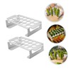 LALAFINA 2pcs Stainless Steel Grill Rack for Bbq Pepper Cooking