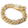 HALUKAKAH Gold Chain for Men Iced Out,Men's 14MM Miami Cuban