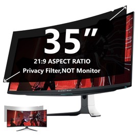 ACONETMAX 35 Inch Privacy Screen Filter for Computer Ultrawide 21:9 Curved Monitor- Privacy Shield,Anti-Glare and Anti Blue Light Protector