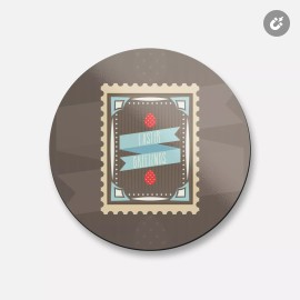 Unbranded Vintage Retro Easter Greetings Postage | 4'' X 4'' Round Decorative Magnet