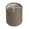 Set of 6 Chocolate Burlap Drum Chandelier Clip-On Lampshade 4x5x5