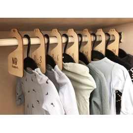 Baby Closet Size Dividers Baby Closet Organizer, Nursery Closet Dividers for Baby Clothes | Baby Shower Closet Gift | Set of 7 Durable Double-Sided Size for Newborn to 24 Months