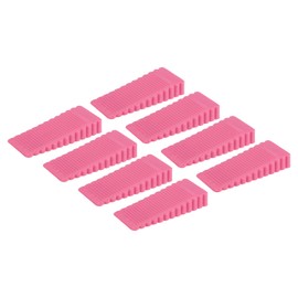 uxcell 8 Pcs Door Stoppers for Bottom of Door, 15mm/0.59 Inch Door Stops, Rubber Door Stopper Wedge Anti Slip, Window Stopper Door Stackable, Pink