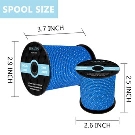 LUYADIN Reflective Paracord 240lb - Diameter 2mm Micro Utility Cord -3 Strand Parachute Spool Cord - 100ft 200ft,Paracord for Camping,Hiking,Fishing,Outdoor and DIY
