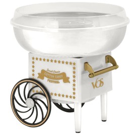 Cotton Candy Machine Kit - White Retro Cotton Candy Maker, Effortless Home Sugar Candy Maker Machine with Comprehensive User-Friendly Guide, Ideal for Parties & Fun Gatherings