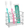 HBlife Small Toothbrush Holder for Bathroom, 5 Slots Silver Stainless
