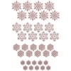 [FUPUTWO] Christmas Tree Ornament, Snowflake, Snowflake, Decoration, Decoration Set (Pink