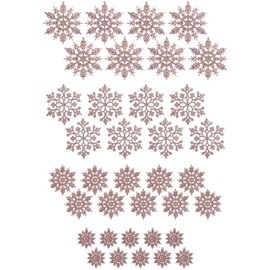[FUPUTWO] Christmas Tree Ornament, Snowflake, Snowflake, Decoration, Decoration Set (Pink Gold)