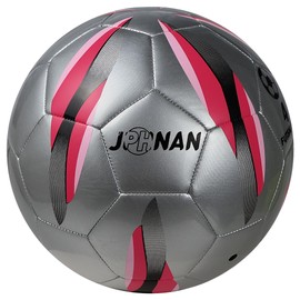 JPHNAN Futsal Ball Size 4 - Indoor Low Bounce Soccer Ball for Training Games Perfect for Adults Youth Durable TPU Material Silver & Red