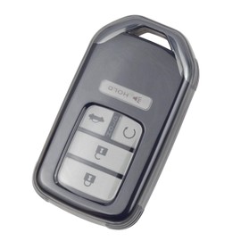 TANGSEN Key Fob Case TPU Cover Compatible with Honda Accord Hybrid Civic CROSSTOUR CR-V CR-Z FIT HR-V Odyssey EX-L Touring Universal Button Ultra-Thin Transparent Full Protection Key Shell