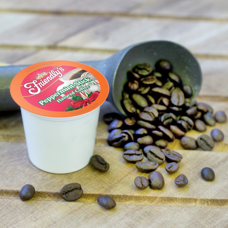 Friendly's Peppermint Flavored Coffee Pods for Keurig K Cup Brewers,