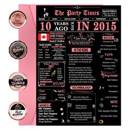 10th Birthday Cards, 10th Black Pink Birthday Decorations, Best 10 year old Birthday Gifts for Girls Daughte, Happy Birthday Cards for Granddaughter