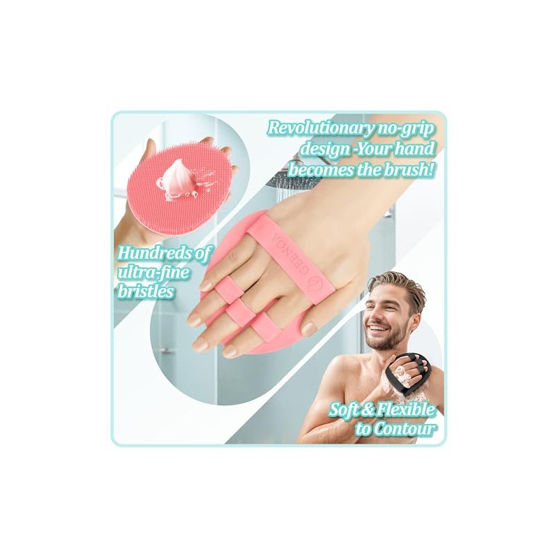 Guantes de baño (4 unidades), color mixto