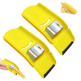 quick corn cob separator, corn cob remover, easy corn cob peeling, corn thresher, corn cob peeler, quick corn kernel cutting tool, peeler kitchen small tools (2 pieces)