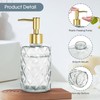 Topsky Glass Soap Dispenser with Plastic Pump,330ml Liquid Hand Soap