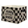 uinwk Retro Boy Nursery Storage Bins, Rad Little Dude Black