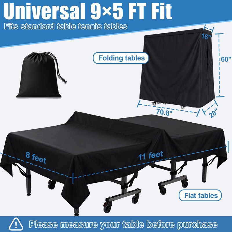 Ping Pong Table Cover 9x5 ft, 600D Waterproof Table Tennis